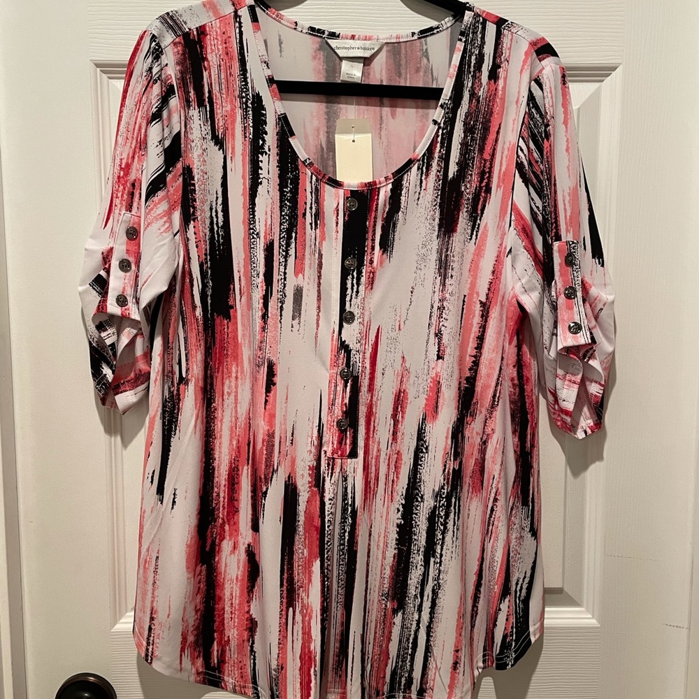 Christopher & Bank Tunic Top NWT Beautiful colors!